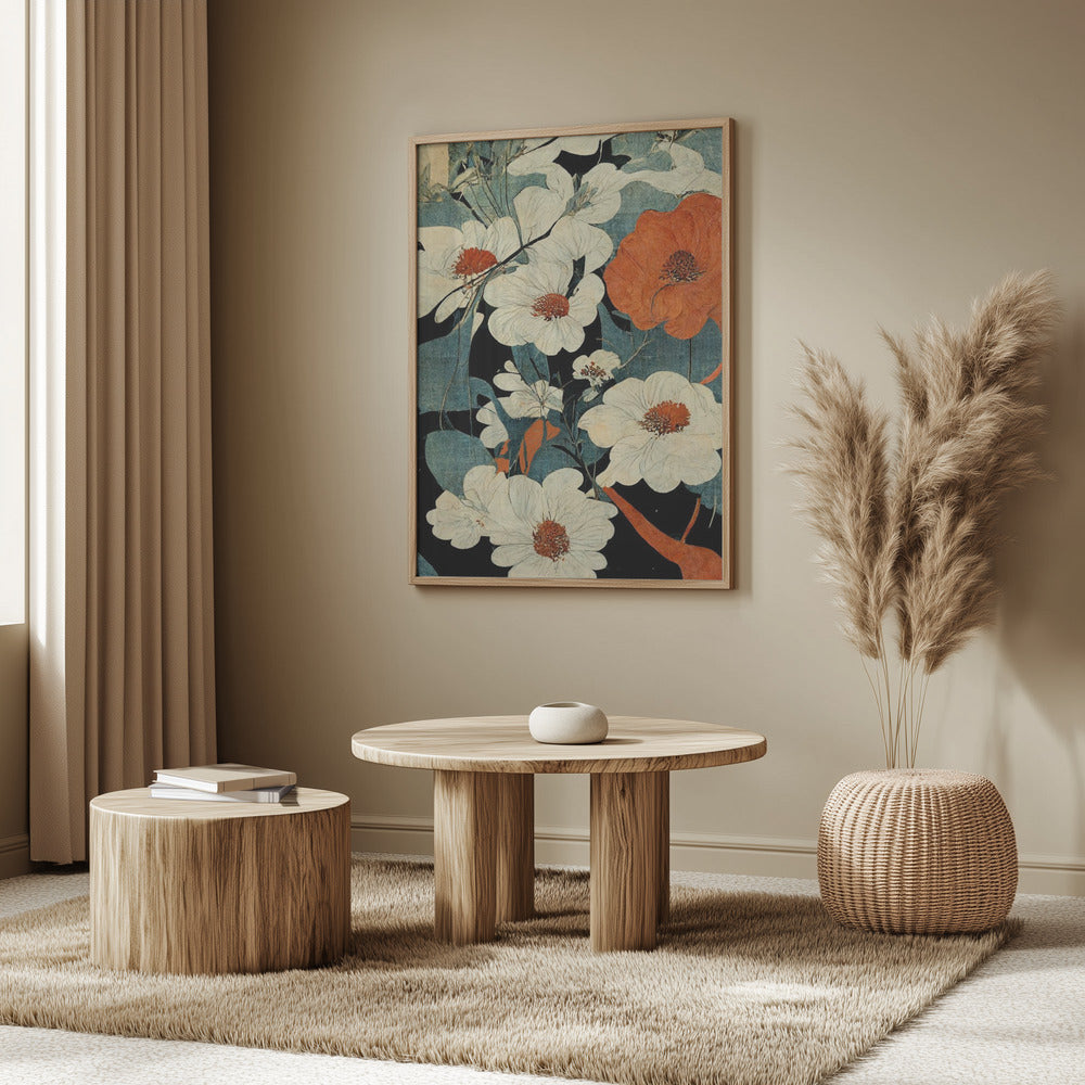 Asian Flowers Poster